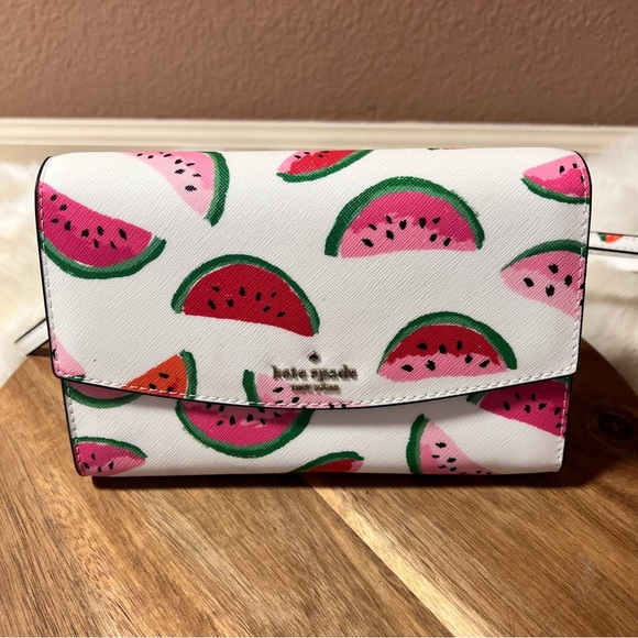 kate spade Handbags - Kate Spade White Watermelon Print Crossbody Bag